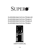 Предварительный просмотр 1 страницы Supero SuperWorkstation 7044A-8 User Manual