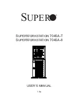 Предварительный просмотр 1 страницы Supero SuperWorkstation 7045A-8 User Manual