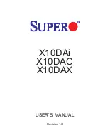 Supero X10DAC User Manual предпросмотр