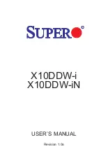 Preview for 1 page of Supero X10DDW-i User Manual