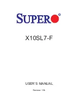 Preview for 1 page of Supero X10SL7-F User Manual