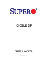 Supero X10SLE-DF User Manual предпросмотр