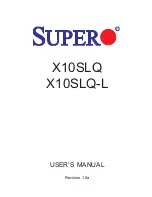 Предварительный просмотр 1 страницы Supero X10SLQ User Manual