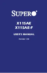 Предварительный просмотр 1 страницы Supero X11SAE User Manual