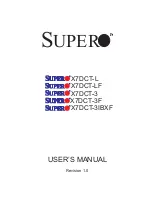 Предварительный просмотр 1 страницы Supero X7DCT-3 User Manual