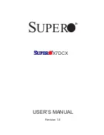 Supero X7DCX User Manual preview