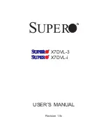 Supero X7DVL-3 User Manual preview