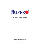 Supero X7SBL-LN1 User Manual preview