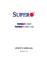 Supero X7SBT User Manual предпросмотр