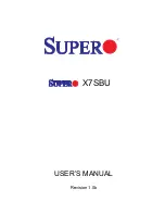 Supero X7SBU User Manual preview