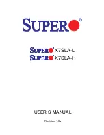 Preview for 1 page of Supero X7SLA-H User Manual