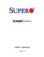 Preview for 1 page of Supero X7SLM-L User Manual