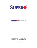 Предварительный просмотр 1 страницы Supero X8DTG-DF User Manual