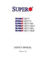 Предварительный просмотр 1 страницы Supero X8DTT User Manual