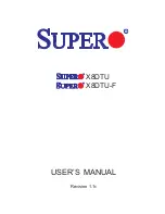 Предварительный просмотр 1 страницы Supero X8DTU User Manual