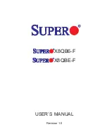 Preview for 1 page of Supero X8QB6-F User Manual