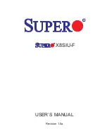 Supero X8SIU-F User Manual предпросмотр