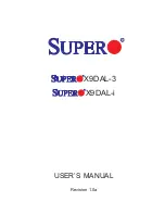 Предварительный просмотр 1 страницы Supero X9DAL-3 User Manual