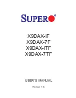 Supero X9DAX-7F User Manual preview