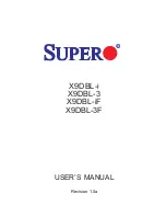 Предварительный просмотр 1 страницы Supero X9DBL-3 User Manual