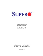 Preview for 1 page of Supero X9DBU-3F User Manual