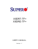 Предварительный просмотр 1 страницы Supero X9DR7-TF+ User Manual