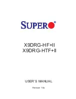 Supero X9DRG-HF+II User Manual предпросмотр