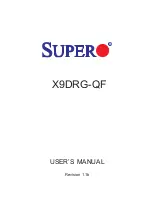 Preview for 1 page of Supero X9DRG-QF User Manual