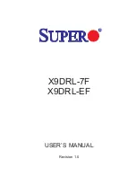 Предварительный просмотр 1 страницы Supero X9DRL-7F User Manual