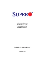 Supero X9DRW-3F User Manual preview