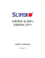 Supero X9DRW-3LN4F+ User Manual предпросмотр