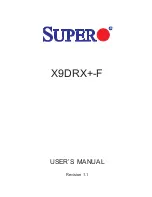 Preview for 1 page of Supero X9DRX+-F User Manual