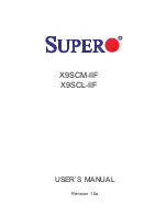 Предварительный просмотр 1 страницы Supero X9SCL-IIF User Manual