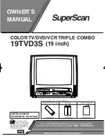 Preview for 1 page of SUPERSCAN 19TVD3S Owner'S Manual