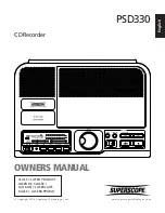 Superscope PSD330 Owner'S Manual предпросмотр