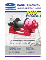 Superwinch H20PRO Owner'S Manual preview