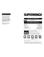 Предварительный просмотр 5 страницы Superwinch UT3000 Owner'S Manual