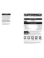 Предварительный просмотр 9 страницы Superwinch UT3000 Owner'S Manual