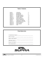 Preview for 2 page of Supra Comp Owner'S Manual