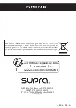 Preview for 20 page of Supra EXEMPL'AIR Manual