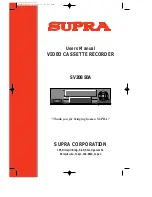 Supra SV20B50A User Manual preview