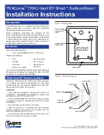 Preview for 1 page of Supra TRACcess TRAC-Vault BT Smart Installation Instructions Manual