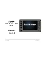 Supra VISION Touch 2018 Owner'S Manual предпросмотр