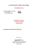 SUPREME FACTORY-BUILT FIREPLACE Owner'S Manual preview