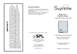 Preview for 1 page of SUPREME Master Air II BA404 Installation Manual