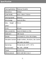 Preview for 7 page of Supvan LP 5125M User Manual