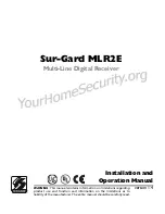 Preview for 1 page of Sur-Gard MLR2E Installation And Operation Manual