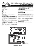 Preview for 1 page of Sur-Gard SG Security Communications DLM-4L Installation Instructions