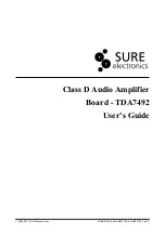 Sure Electronics Board-TDA7492 User Manual предпросмотр