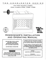 Предварительный просмотр 1 страницы Sure Heat Charleston VFB32 Homeowner'S Installation & Operating Manual